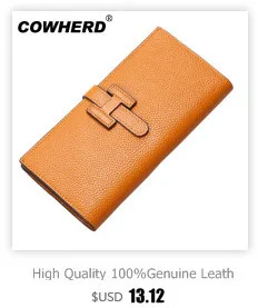 Best Quality! Women Oil Wax Genuine Cowhide Leather Long Zipper Wallet Lady Fashion Clutch Purse Bag With Strap 7 colors 2153