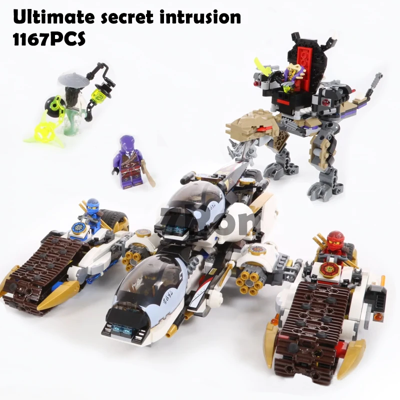 

Model building blocks Ninja Bela 10529 Toy Set Ultimate secret intrusion deform Chariot Ninjago Compatible with lego 70595