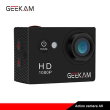 Оригинальная Экшн-камера GEEKAM A9 go Mini camaras deportivas, велосипедная видеокамера, водонепроницаемая, 1080 P/15 кадров в секунду, 720P HD, для спорта на открытом воздухе, pro