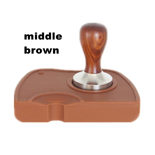 Эспрессо бариста подставка для трамбовки силиконовый жароустойчивый коврик, кофе - Цвет: middle brown