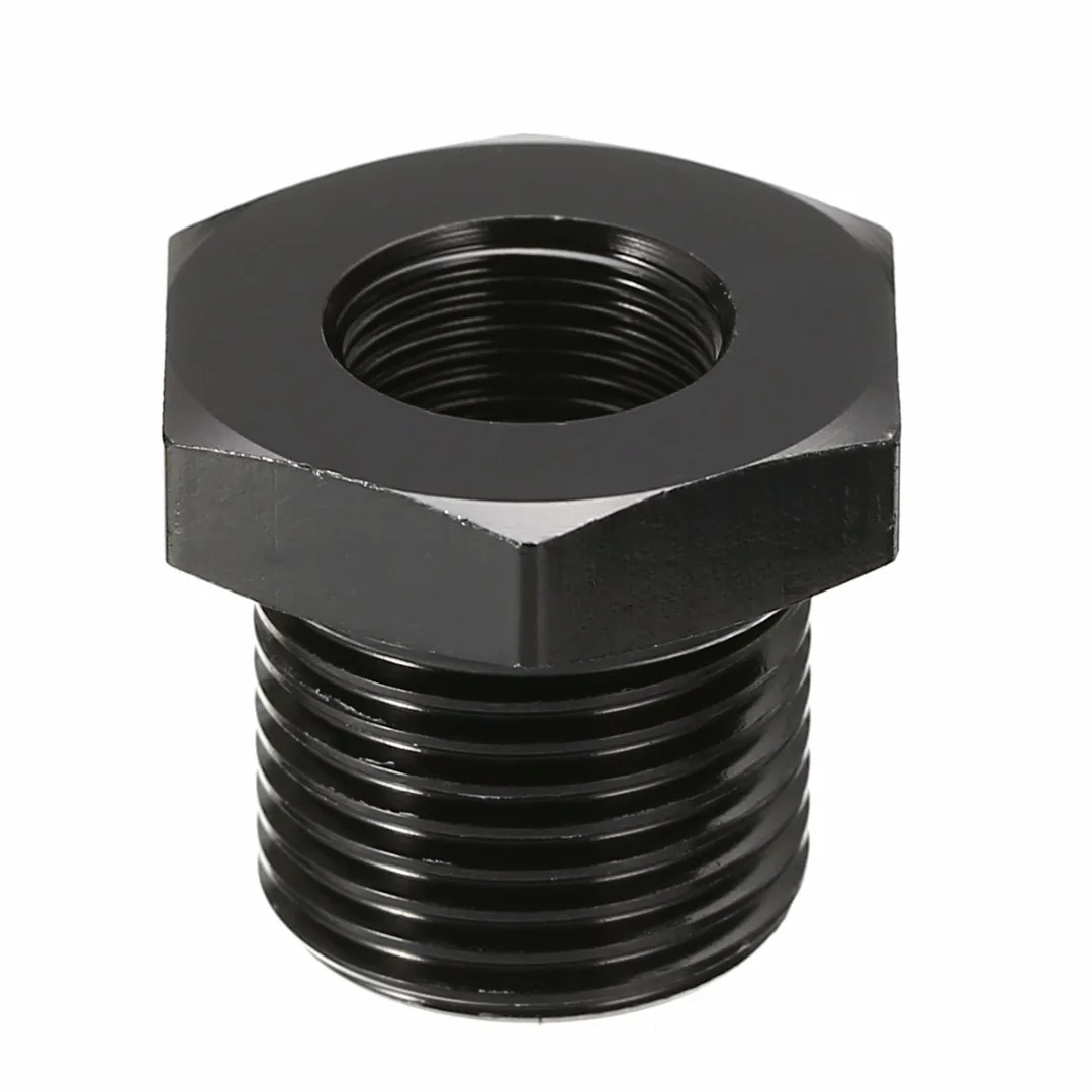 

New Black Anodized Aluminum Car Oil Filter Threaded Adapter 1/2-28 to 3/4-16 Automotive Filter Accessories