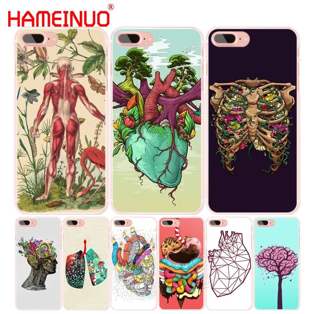 Hameinuo Case Designs Custodia Per Cellulare Anatomia Umana Per Iphone 6 4 4S 5 5S Se 5C 6S 7 8 Plus X