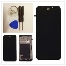 For ZTE Grand S2 S291 s251 LCD Display + Touch Screen Digitizer Assembly +frame free shipping black