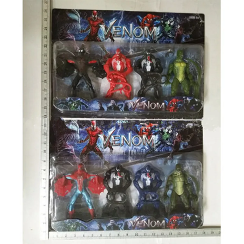 

The Amazing Spider-Man Venom VS Spider-Man Lizard Curtis Curt Connors With LED Light PVC Action Figure Toy BOX 17CM Z1647