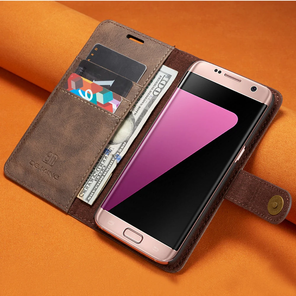 Чехлы портмоне в стиле ретро с магнитной застежкой для Samsung Galaxy S7 G930F s7edge Edge G935F