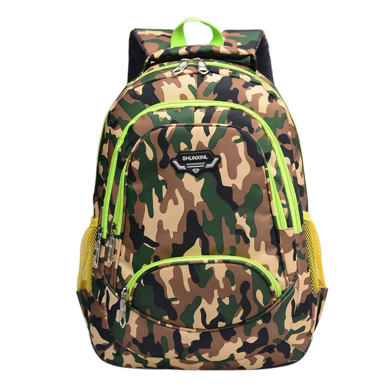 army green Модные школьные сумки для детей, камуфляжный ортопедический рюкзак, детские школьные рюкзаки, школьные сумки для девочек и мальчиков, сумка для книг - Цвет: army green