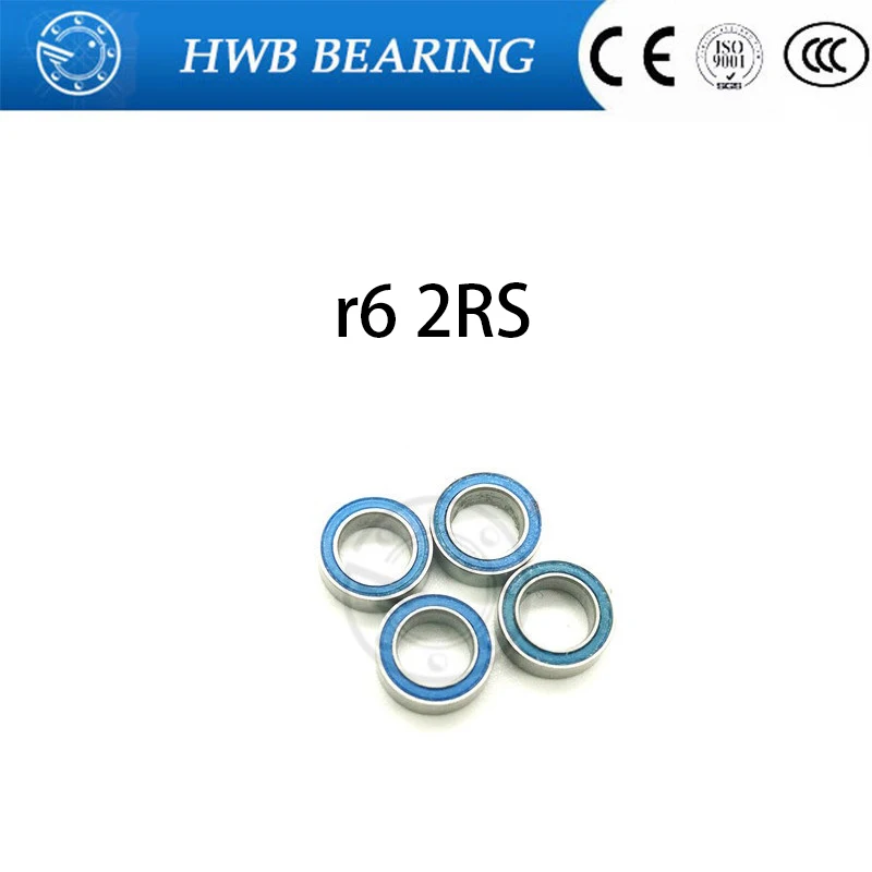 

Free Shipping 4PCS 3/8"X7/8" x9/32" blue Rubber Bearings ABEC-3 R6 2RS