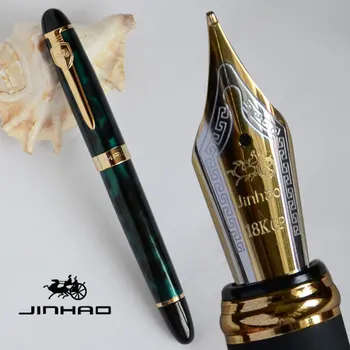 

JINHAO X450A LUXURY 0.7mm BROAD NIB 18KGP FOUNTAIN PEN SILVER OFFICE GREY BLUE BROWN SILVER GREEN 5 COLORS SELECTIVE BEST GIFT