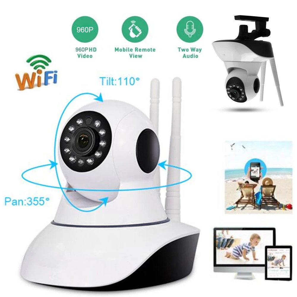 

Wireless WiFi IP Security Camera 960P Indoor Home Surveillance System Monitor 11 Infrared LED Lamp CCD Security Surveillance