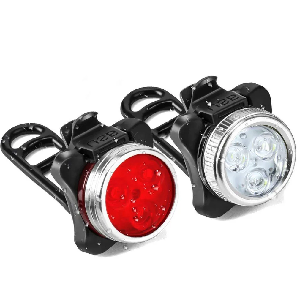 

Bike Rear Light 3 LED Bicycle Front Lamp And Bike Tail light USB Rechargeable Commuting Warning Red Light LED Cycle light