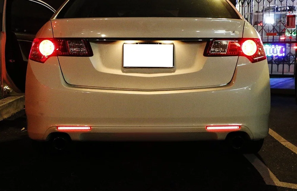 Автомобиля 12V светодиодный задний бампер отражатель задний стоп-сигнал светильник Предупреждение ночного вождения противотуманная фара для Acura TSX Sedan 09-14 для Accord