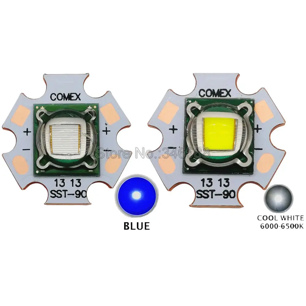 30 Вт Luminus SST-90 SST90 холодный белый 6500 К-7000 к синий 455 нм высокая мощность светодиодный светильник 3,2-3,4 в 5-7а для сценический светильник ing