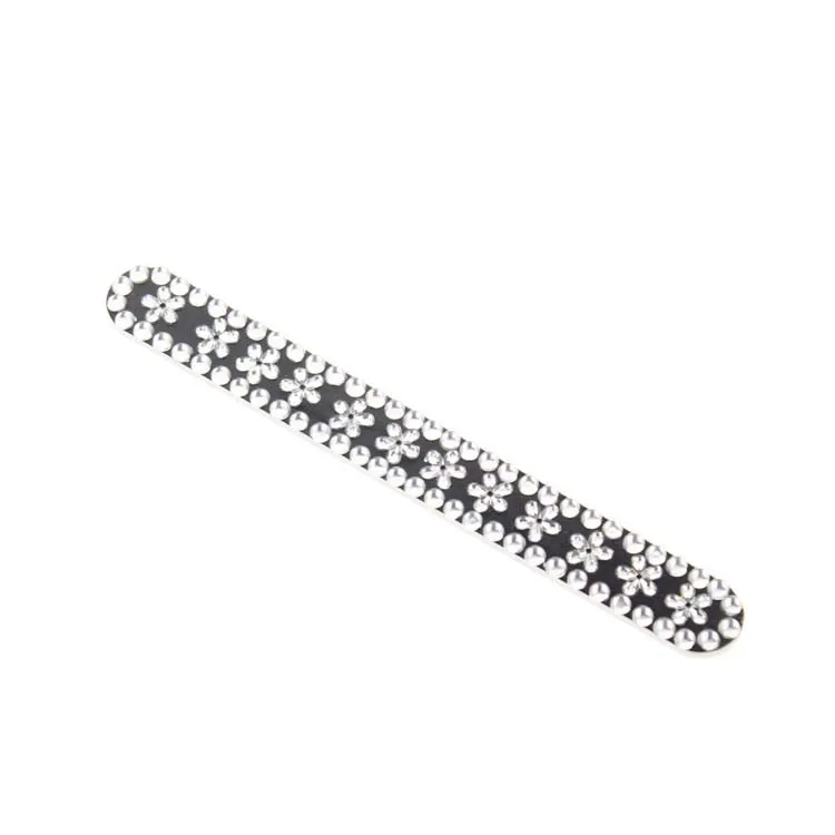 With Rhinestone One Side Professional Promotional Pretty Holiday Manicure Emery Board Nail Buffer Block Nail File