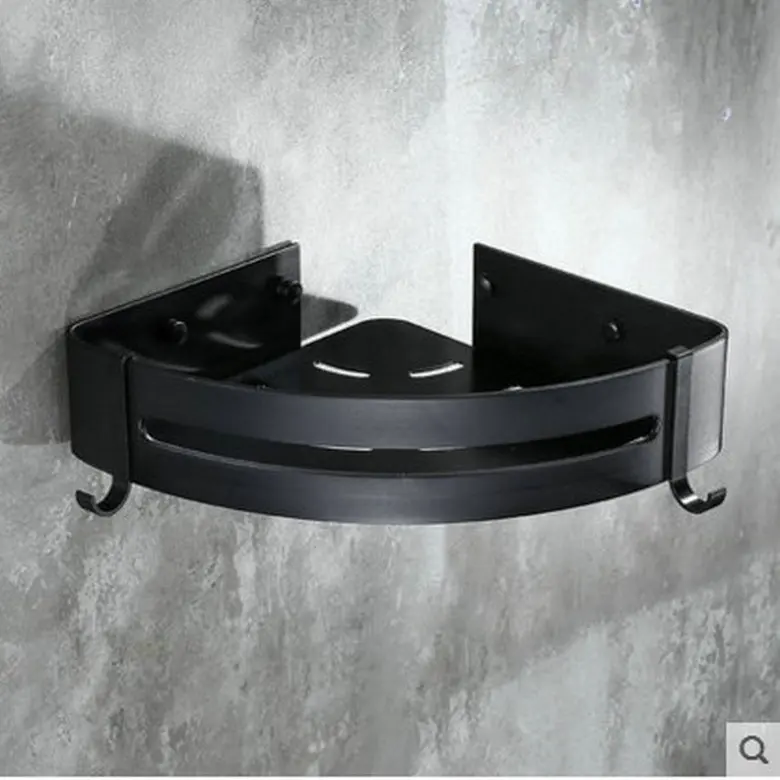 

Corner Shelf Space Aluminum Black Shelf Triangle Shelf Wall Mount Square Shelf Bathroom Hardware Pendant Bathroom Hardware