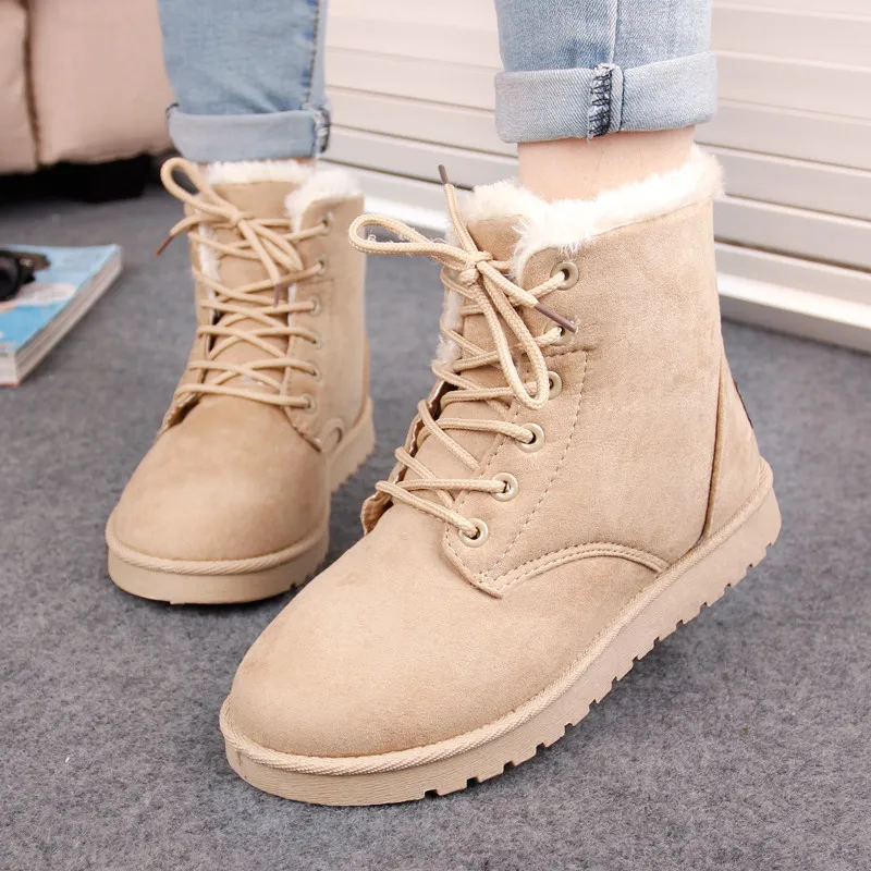 Модные теплые зимние ботинки Теплые женские ботильоны Bota Feminina Женская обувь Botte