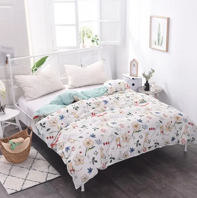 

Beautiful Flower twin full queen king size cotton duvet cover comforter cover bedding bedroom quilt cover Home Textiles