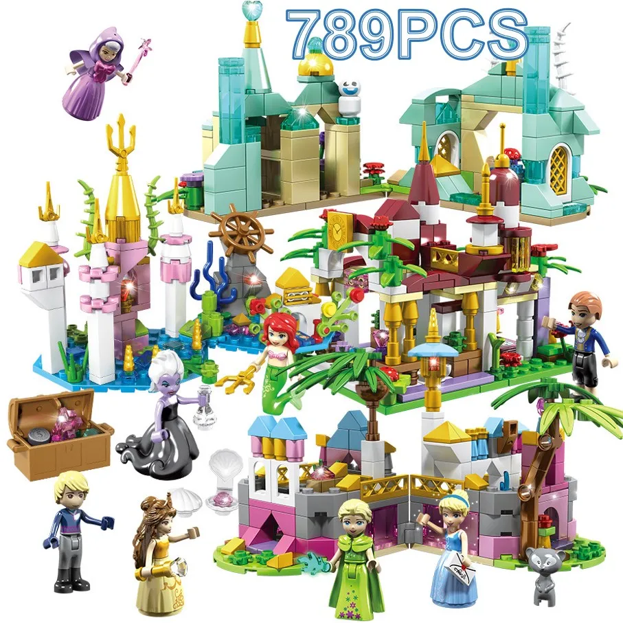 

4in1 789PCS Friends Figures Castle Model Building Blocks Assemble Educational Model Bricks Toys