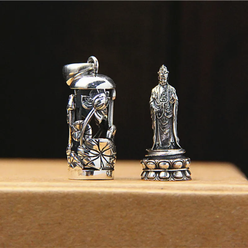 Подвеска Kwan Yin из 100% стерлингового серебра 925 пробы Guan Bodhisattva женский и мужской