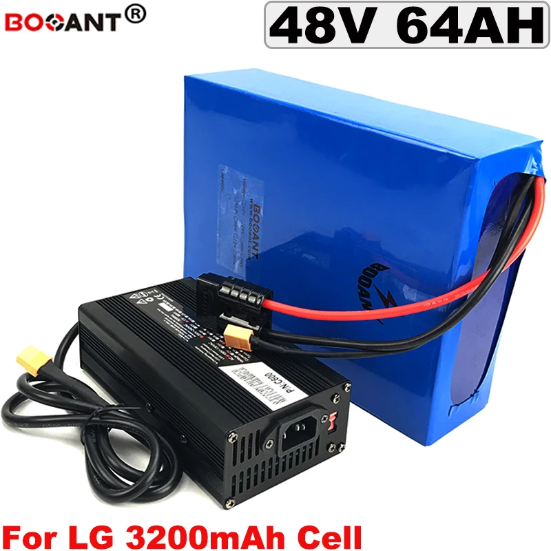 E Bike Lithium Battery pack 48V 64AH for Bafang BBSHD 3000W Motor 13S