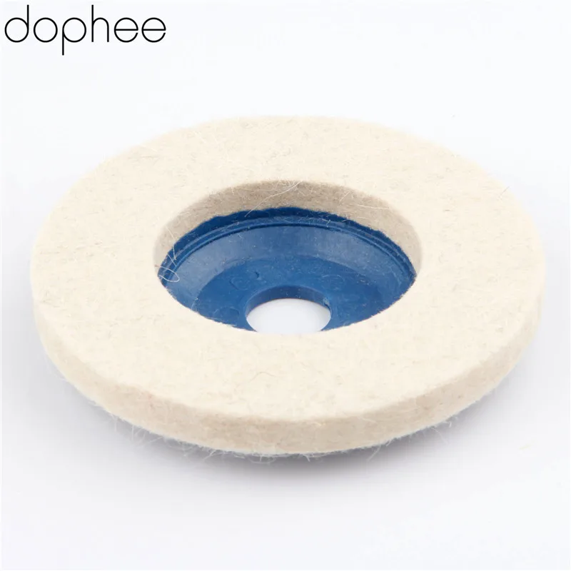 dophee 100mm Wool Polishing Wheel Buffing Pads Angle Grinder Wheel Felt Polishing Disc for Metal Marble Glass Ceramics 1PC
