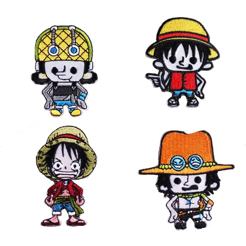 

One Piece Action Gift Monkey D. Luffy Portgas.D.Ace Tonytony.Chopper Clothes Decoration Patch Figure Toys For Children