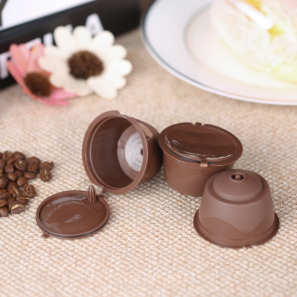 

3pcs/set Mini Capsule Coffee Cup Dolce Gusto Coffee Capsule Nescafe Filter Reusable Gusto Coffee Capsule with Spoon and Brush