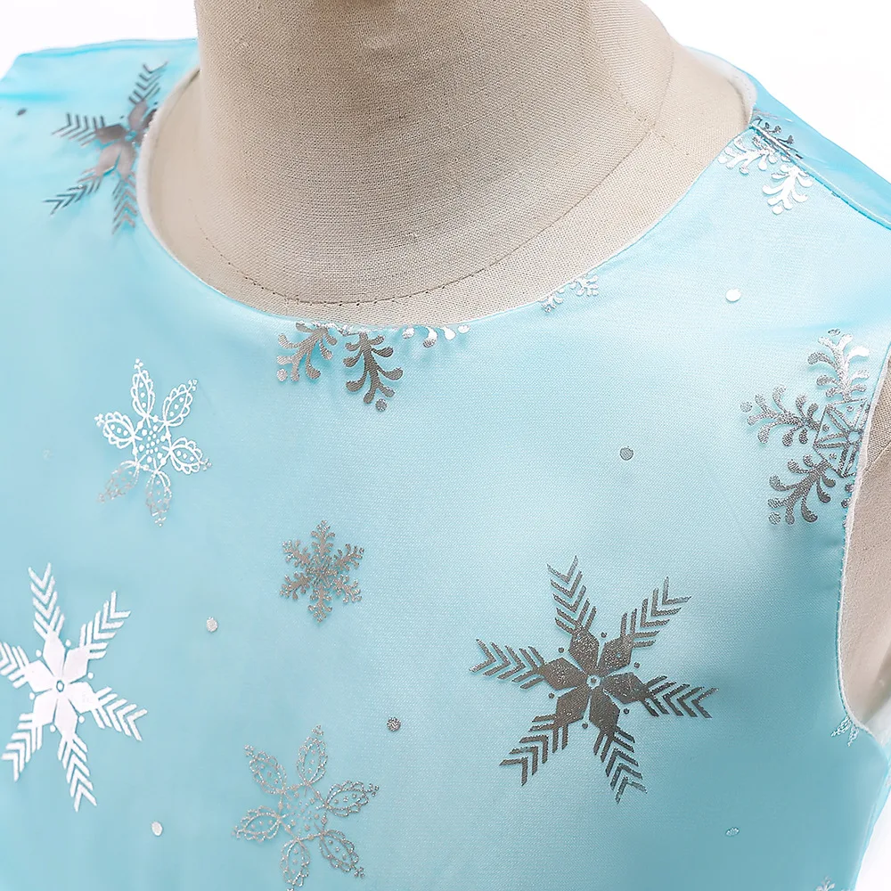 Синий платье с цветочным узором для девочек с бежевый ленты лук Экипаж шеи сетки Бальные платья Дети Платья для причастия для Рождества