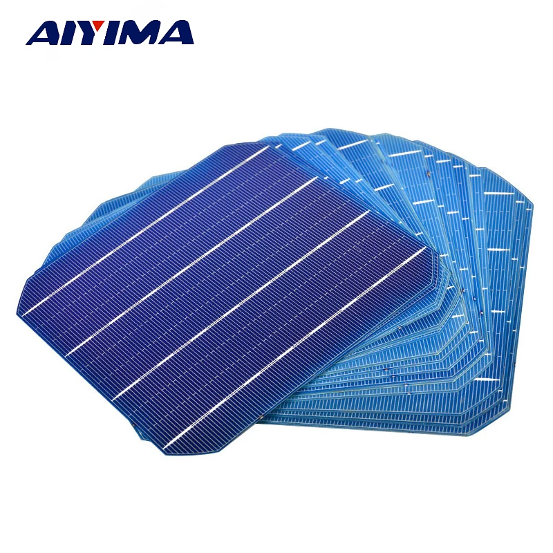 

AIYIMA 20Pcs Monocrystalline Silicon Solar Panel Solar Cell DIY 156x156mm 4.7W 0.5V Solars Panel China Panneau Solaire