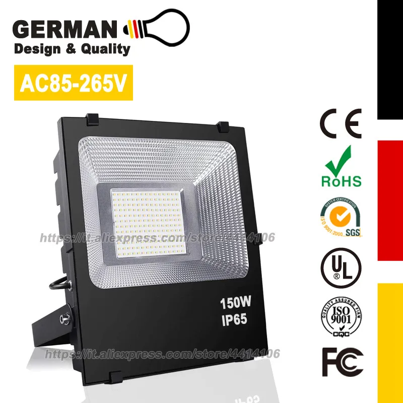 

150W LED Flood Light, Super Bright Outdoor Work Light, 750W Halogen Bulb Equivalent, IP65 Waterproof, 12000lm, Floodlight