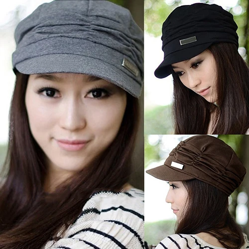 Женская модная гофрированная Кепка кепка Повседневная s шляпа с полями для путешествий
