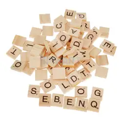 MagiDeal 100 шт. деревянный Плитки буквы лакировки буквы алфавита от A до Z для Для детей раннего развивающие игрушки подарок