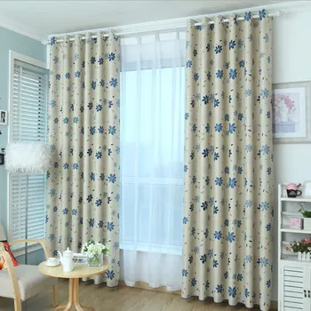

2017 New Curtains for Windows Drapes European Modern elegant noble printing shade curtain for living room bedroom 089