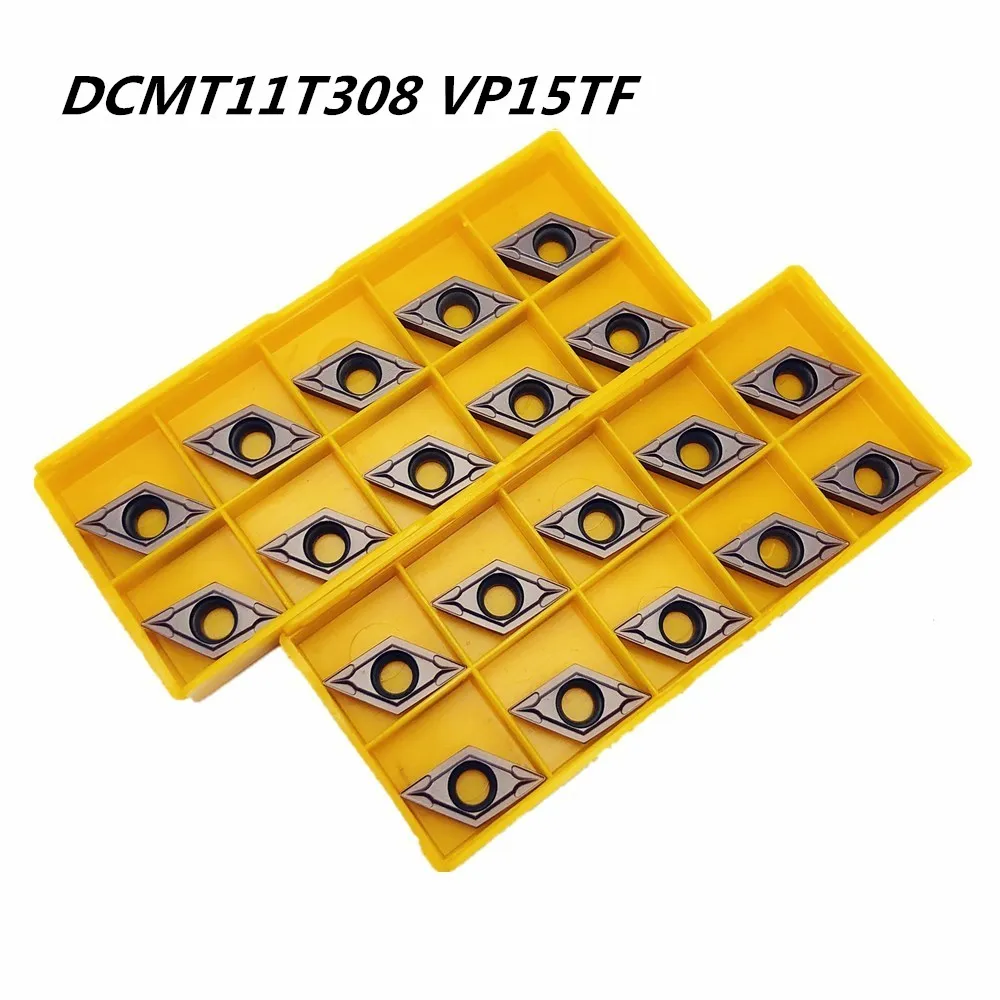 

20PCS Carbide insert DCMT11T308 DCMT32.52 VP15TF outer round metal turning tool carbide tool DCMT11T308 CNC product lathe tool