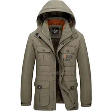 AFS JEEP мужская Зимняя С Капюшоном Шерсть Лайнер Теплая Зима И Пиджаки Парки Плюс Размер M-XXXL Марка Одежды Мужчины Зимние Куртки 188