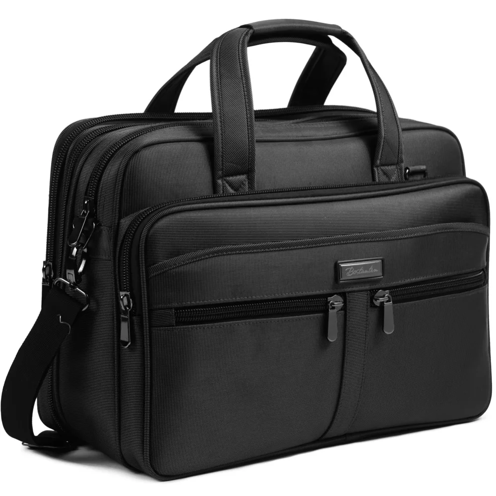 BOSTANTEN 17 inch Laptop Bag Case Expandable Briefcases for men Hybrid Computer Water Resisatant ...