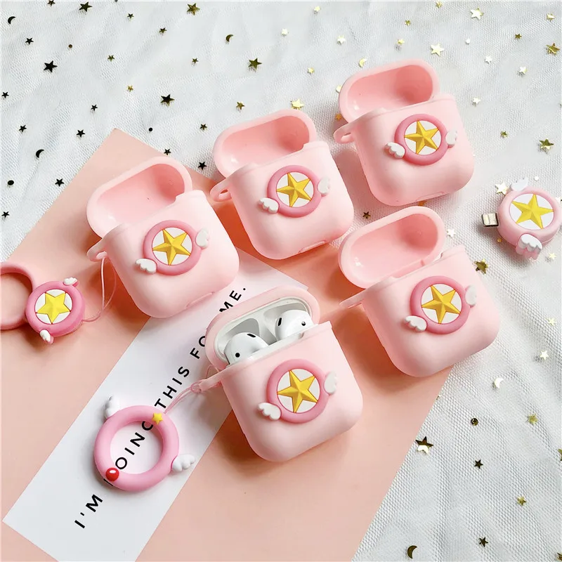 

Cartoon Cute DIY Silicone Bluetooth Wireless Earphone Case For AirPods Protective Cover Case for Apple Airpods With Strap