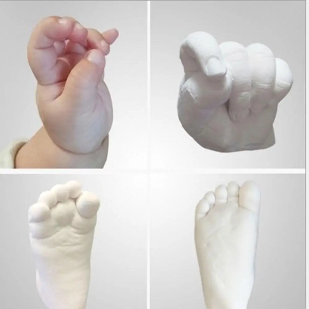 

Plaster Handprints Footprints DIY Baby Hand and Foot Casting Mini Kit Keepsake Gifts Molding Clone Powder Baby Care