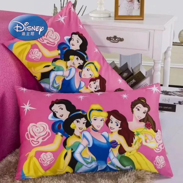 Наволочки disney Lilio Stitch Mc queen, 2 шт., наволочки с рисунком Микки, Минни, принцессы, наволочки, декоративные наволочки 48x74 см - Цвет: princess 3