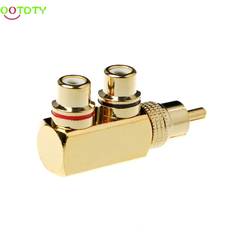 

Copper RCA connector Audio and video tee connector RCA male to female AV socket connector adapter plugs 828 Promotion