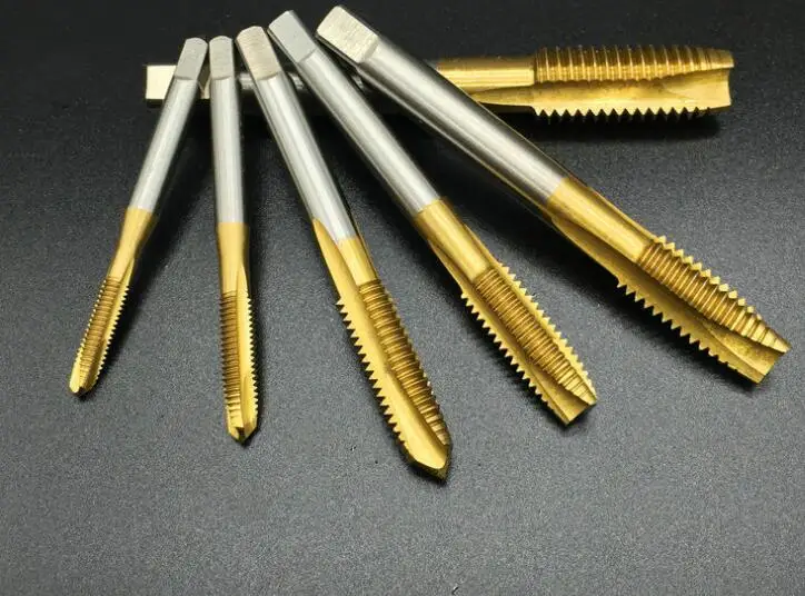 upgd Titanium Electroplating HSS Machine Screw Tap M4 Spiral Pointed Taps DIY Tool | Инструменты