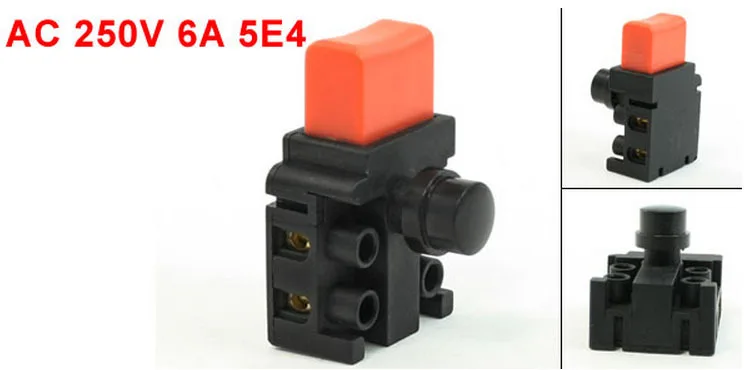 

Self Locking 4 Terminals DPST NO+NC Electric Power Tool Switch AC 250V 6A 2pcs