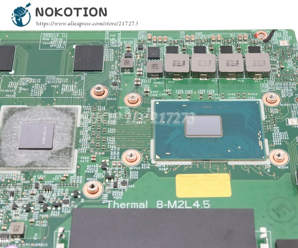 New  NOKOTION For MSI MS-17951 MS-1795 GP62 7QF-1843UK MS-16J51 Laptop Motherboard SR2F0 I5-6300U CPU GT