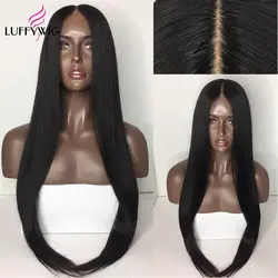 LUFFYHAIR 5*4,5 шелк базы Full Lace волос парики с ребенком волос предварительно сорвал прямо бразильский Волосы remy парик шнурка для Для женщин