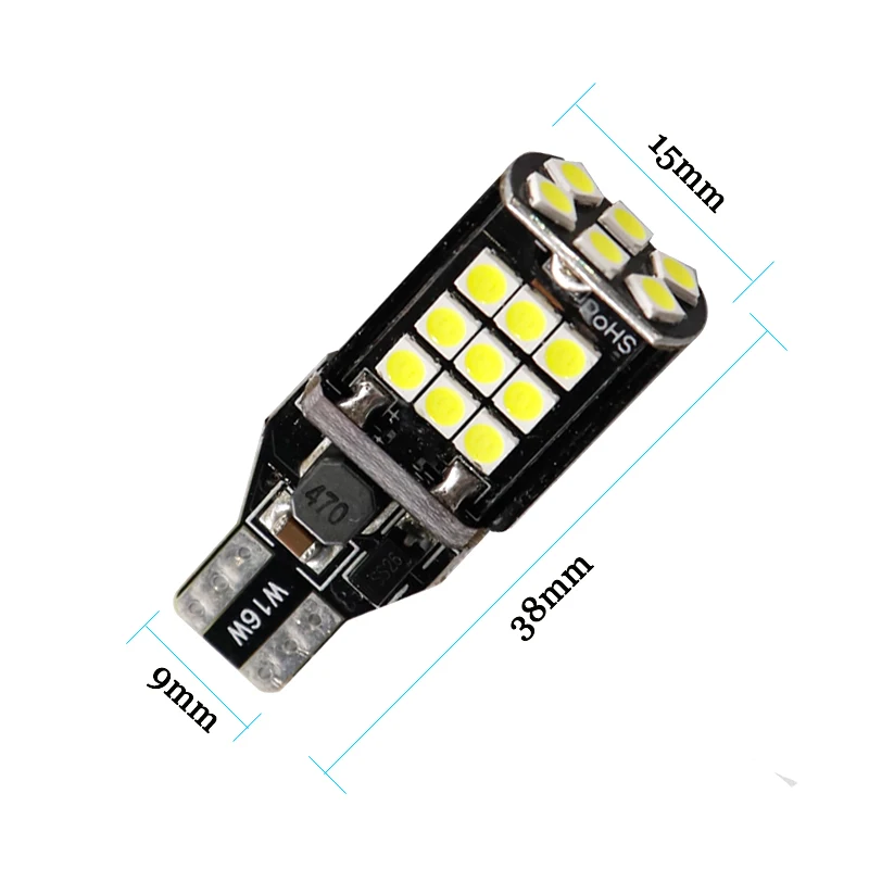 10 шт. супер яркий Автомобильный светодиодный задний светильник T15 3030 24 SMD CANBUS NO OBC