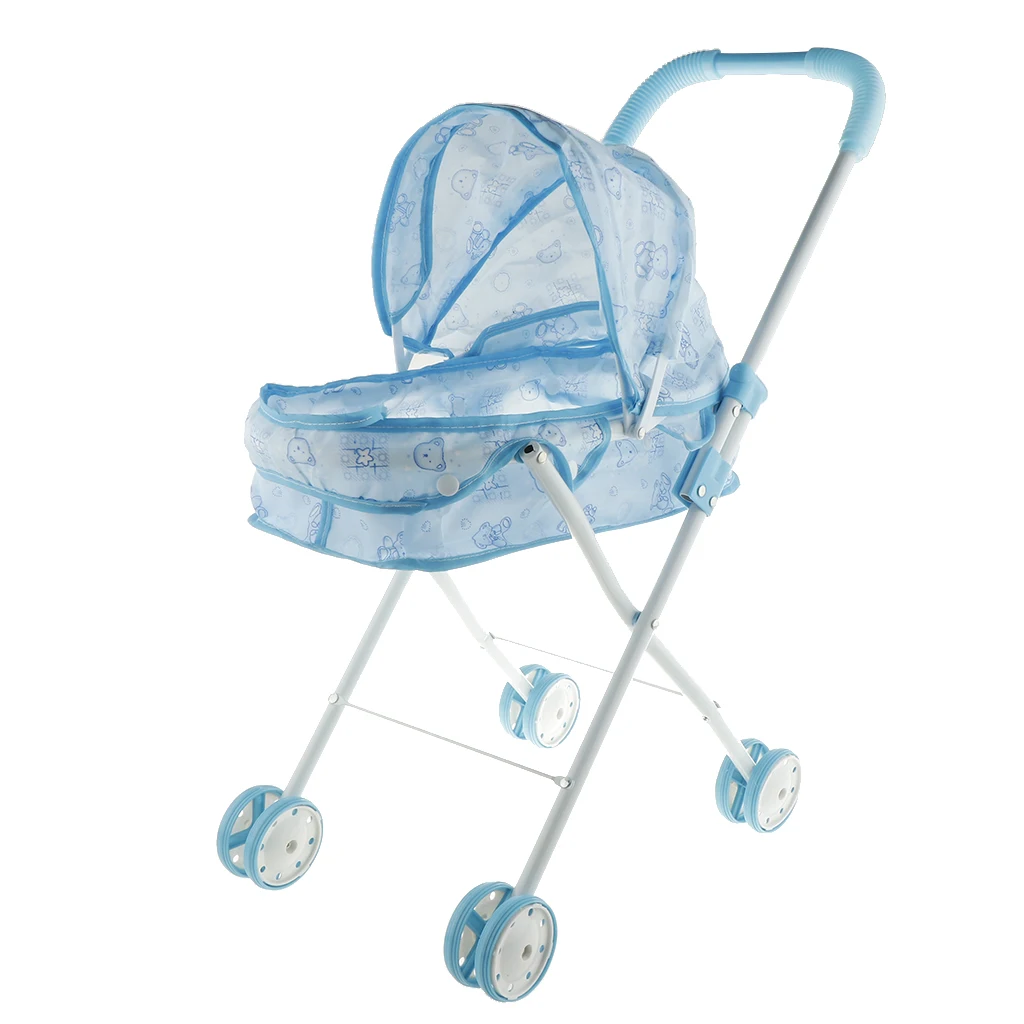 blue toy pushchair