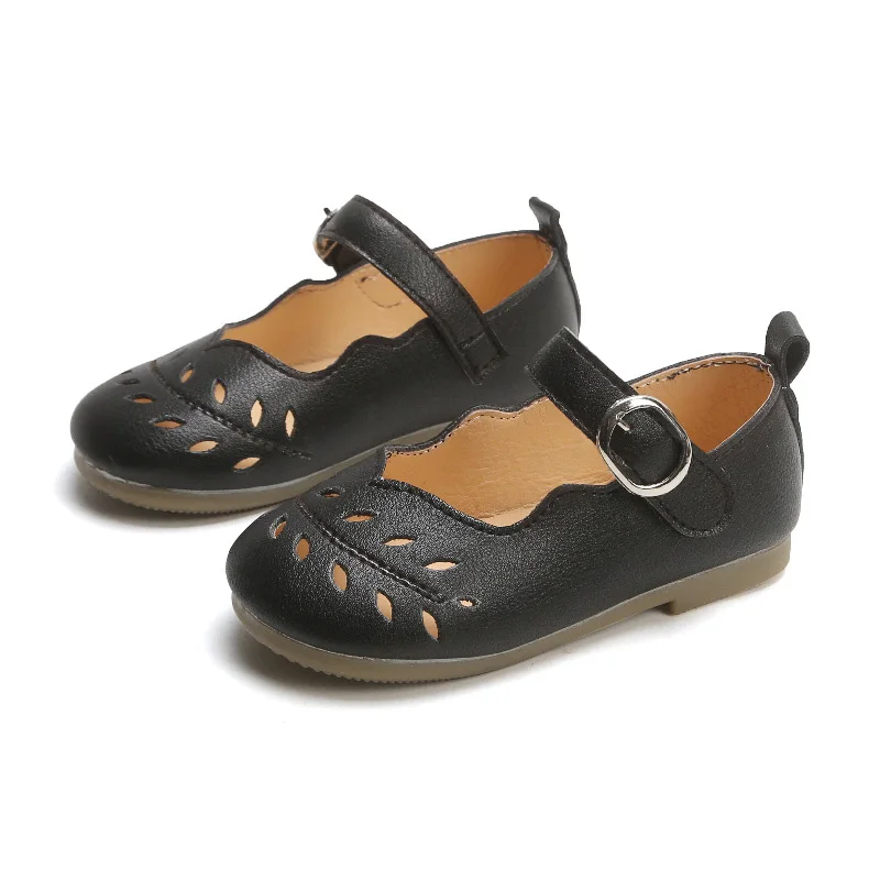 

COZULMA Baby Girl Fashion Cut-outs Casual Shoes Kids Princess Flat Shoes Children Baby Soft Sole Summer Shoes Size 15-25