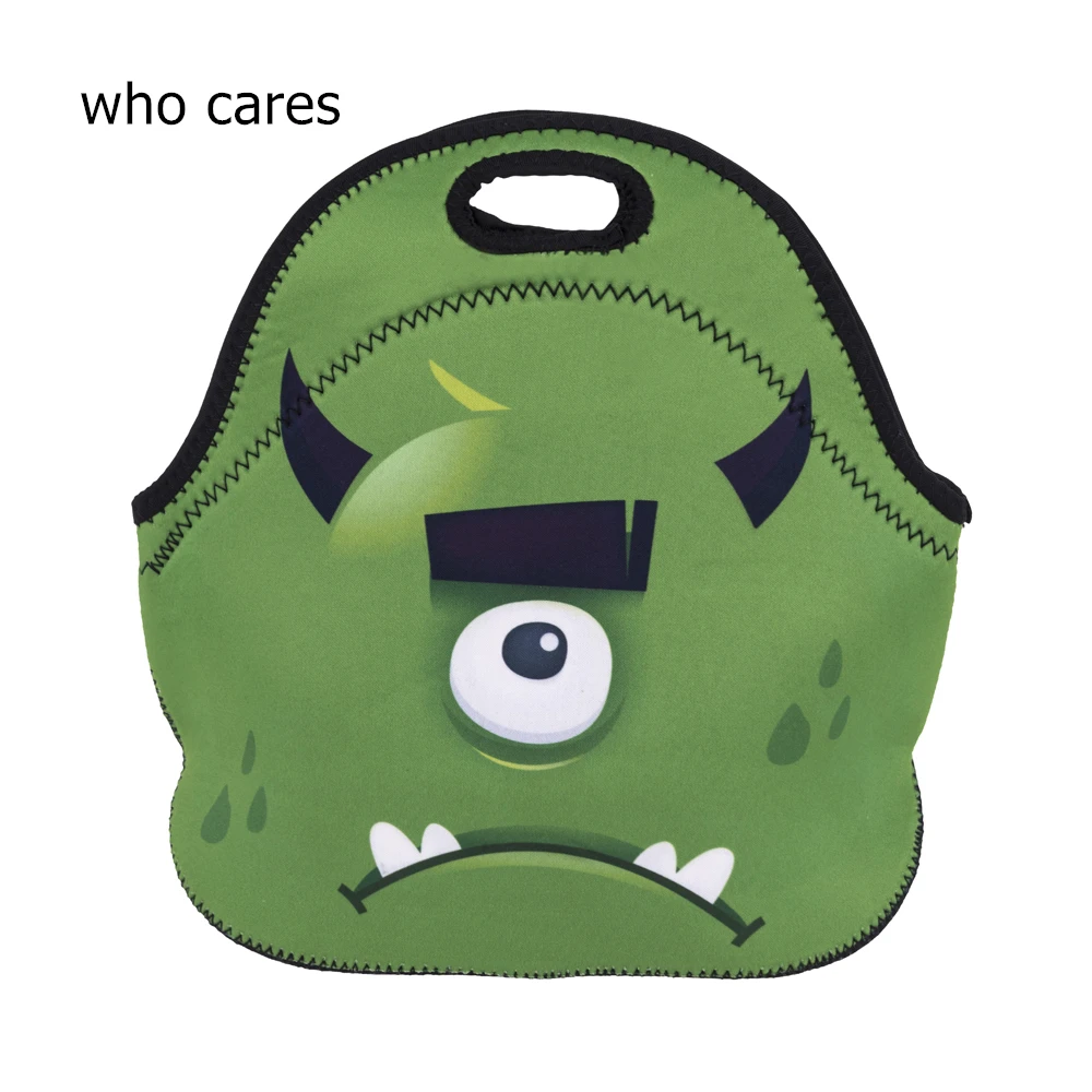 

Thermal Cooler Insulated Lunch Bags For Women Green Monster Lancheira Termica Neoprene Lunch Bag Bolsa Termica Sacola Food Bag