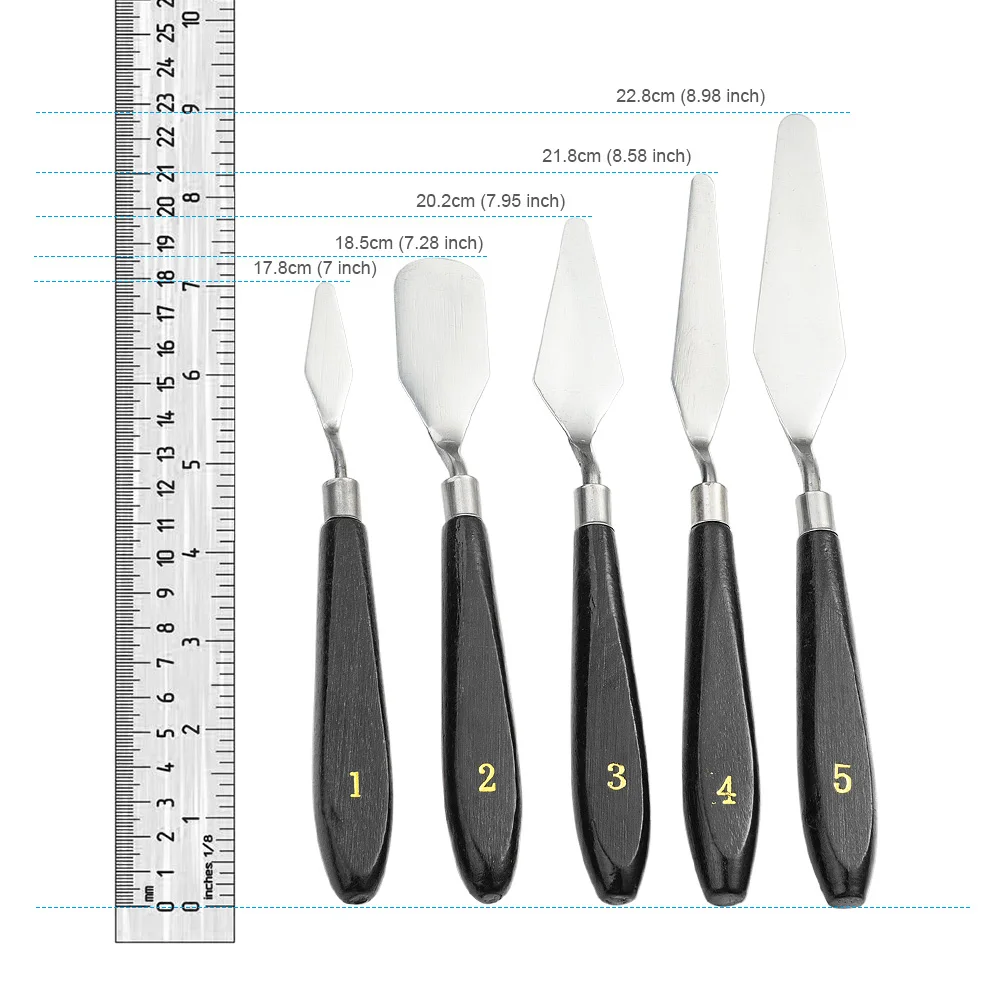 5 шт. ножи для рисования набор для масла, холст, акриловая живопись палитра для рисования нож лопатка художественные принадлежности