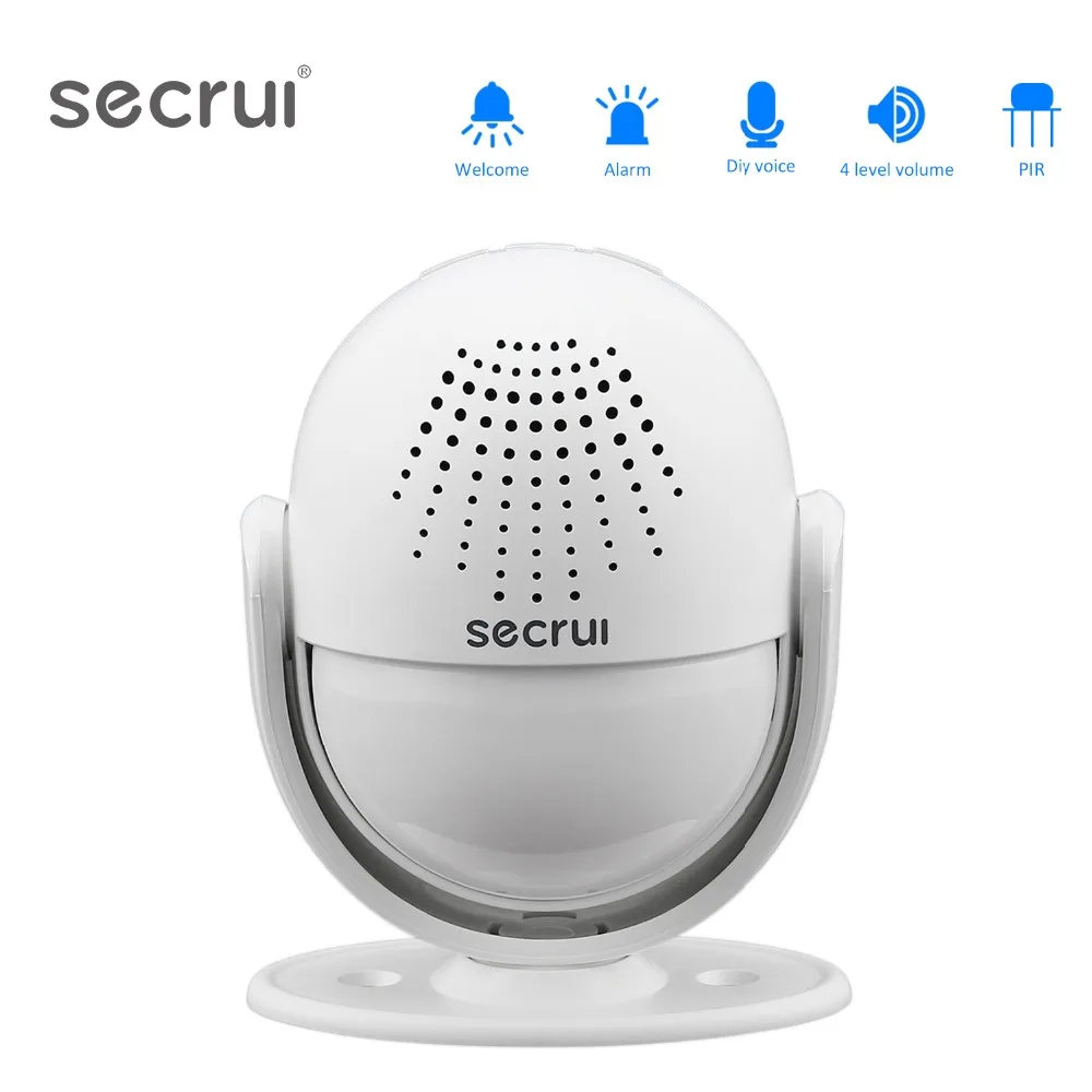 

SECRUI M6 Doorbell Alarm Host Security Motion Sensor Store Welcome Burglar IR Detector Alarm System for Businesses and Homes