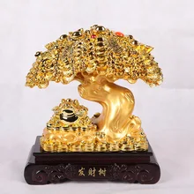 Покрытие смолы производители, денежная корова Лаки дерево Pachira пинг креативные деловые подарки украшения